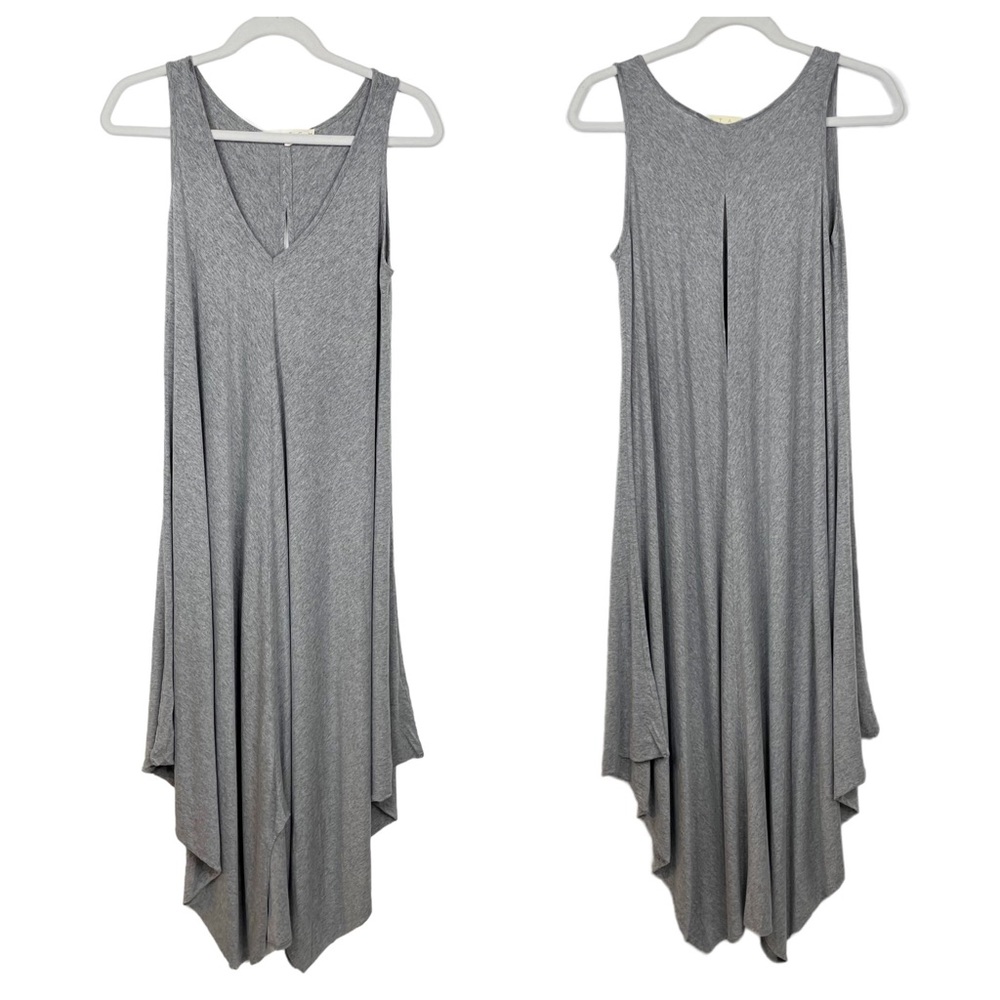 Hatch Maternity Drapey Cocoon Dress Long Gray Sleeveless Jersey Size 0